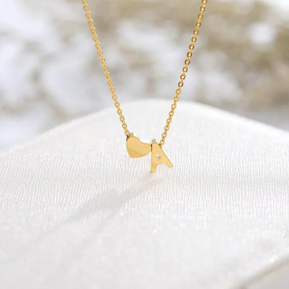 Hathor Initial Letter Gold Necklace
