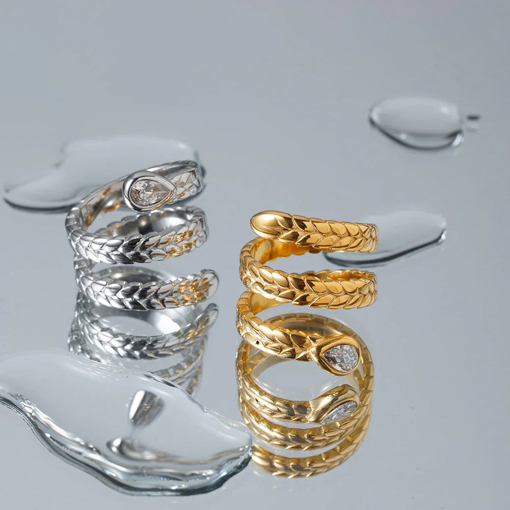 Davos Gold Serpent Ring