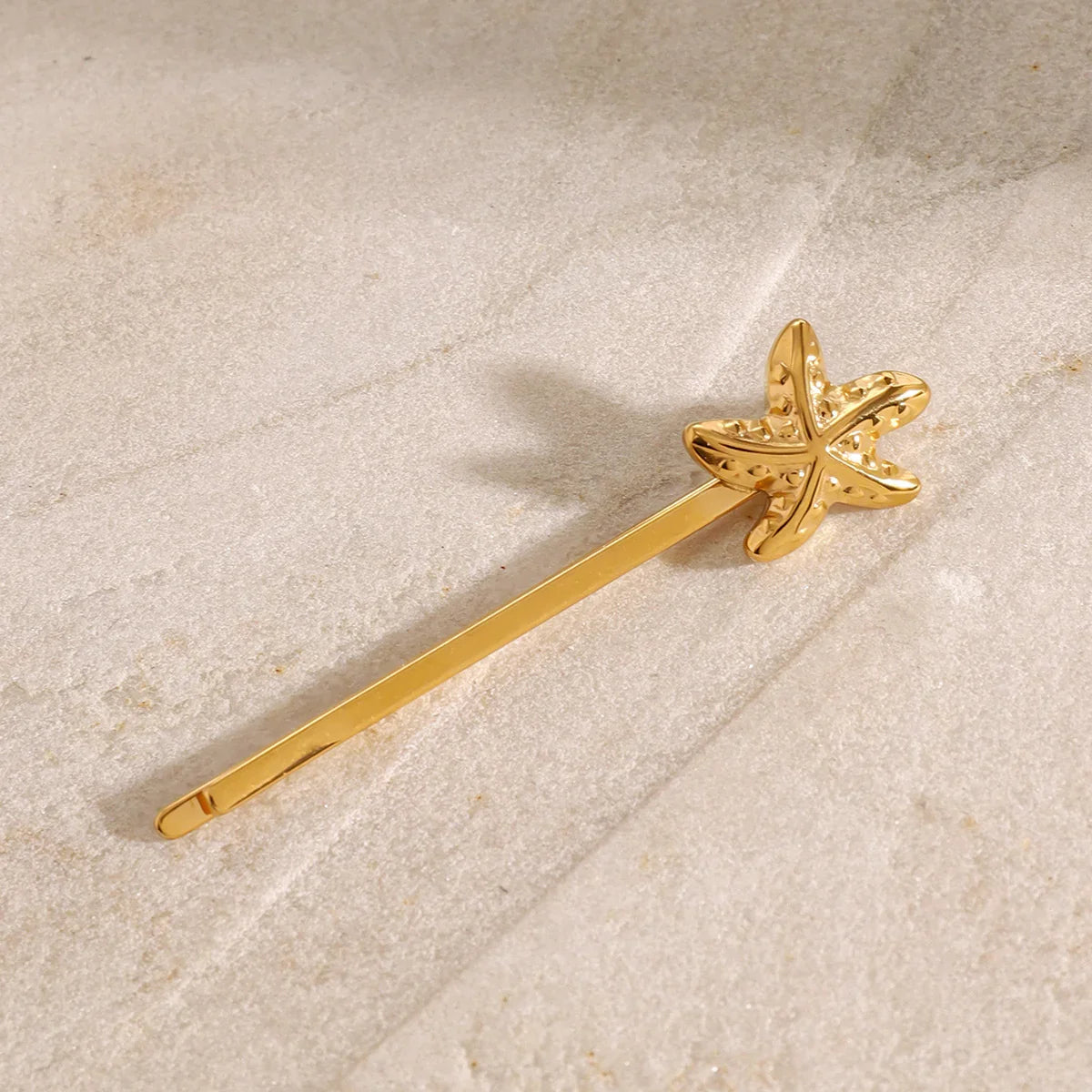 Sunflower Starfish Gold French Pin