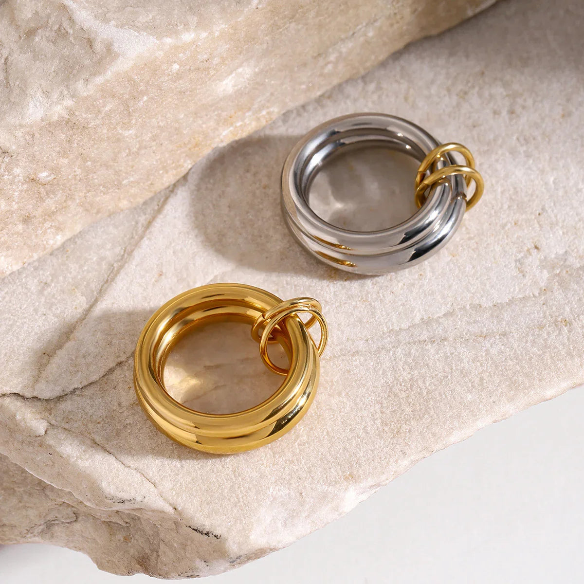 Munich Stacked Gold Ring