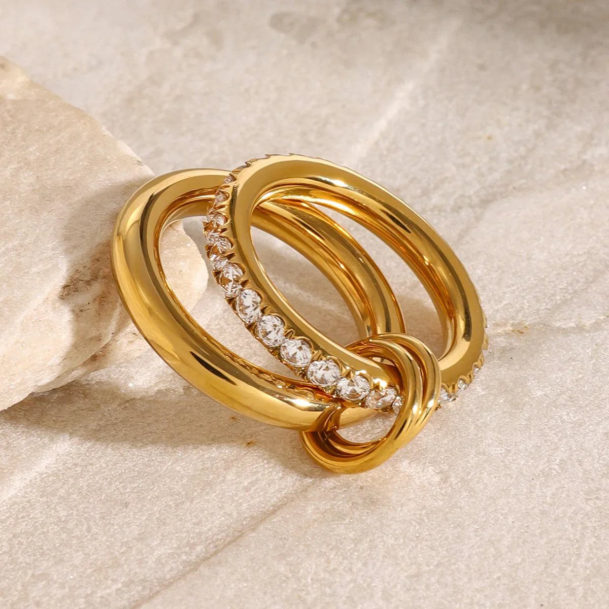 Chicago Stacked Diamond Ring