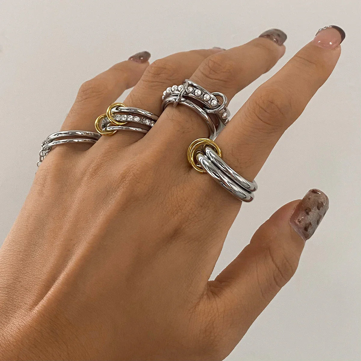 Munich Stacked Gold Ring