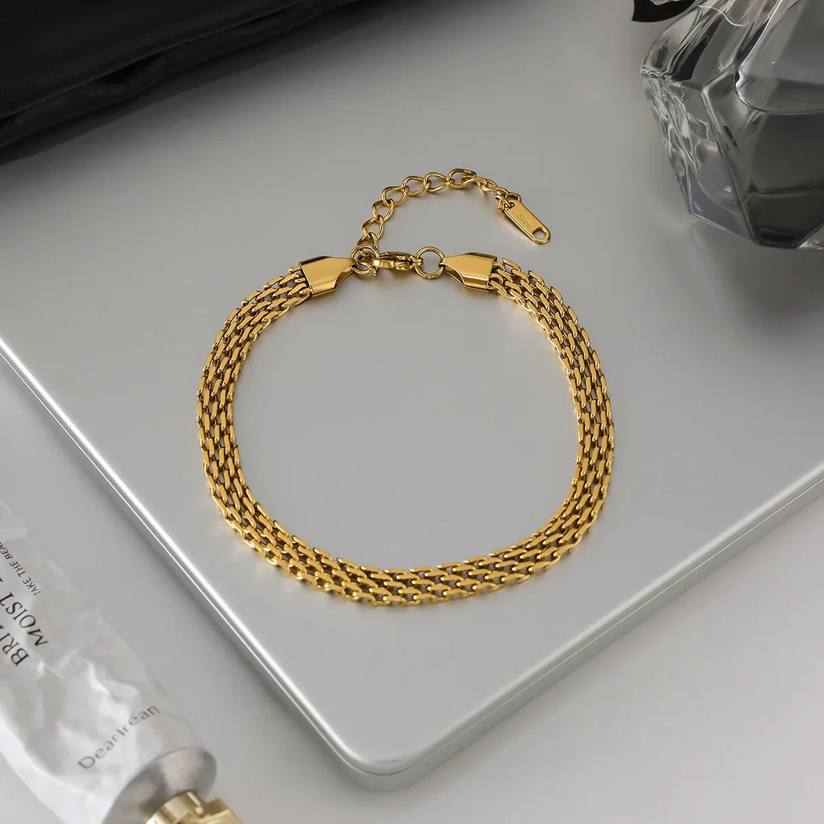 Beachlight Mesh Chain Gold Anklet