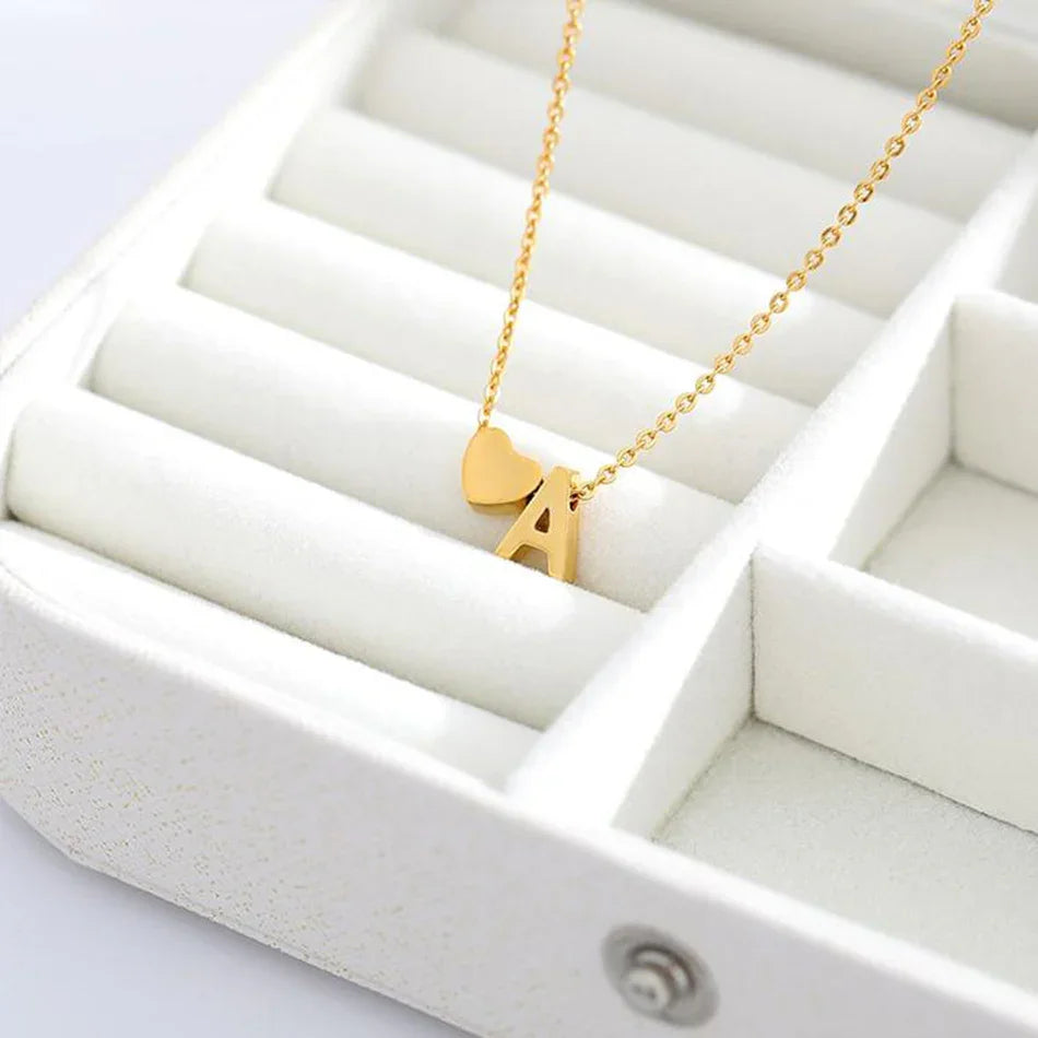 Hathor Initial Letter Gold Necklace