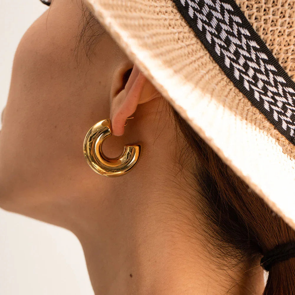 Trust Chunky Gold Hoops