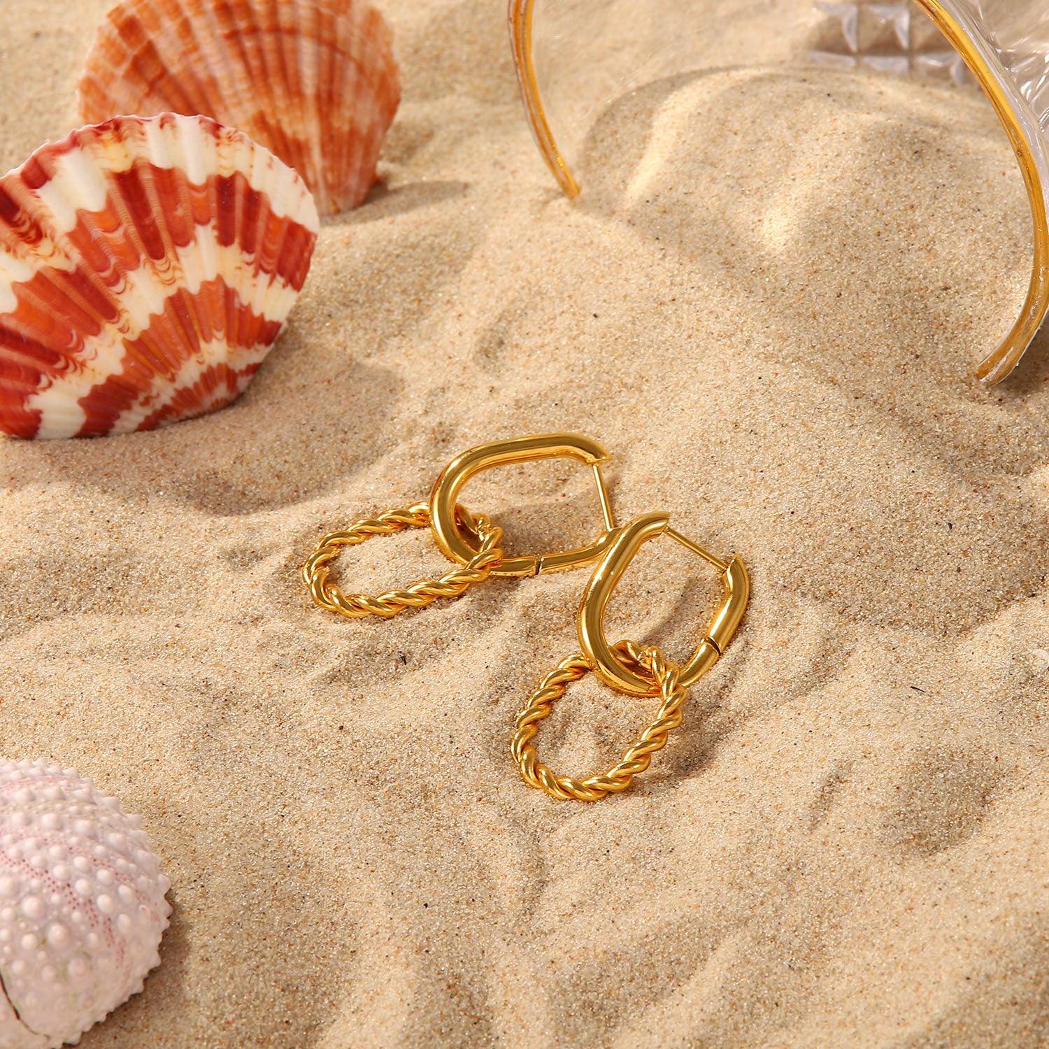 Strength Gold Earrings