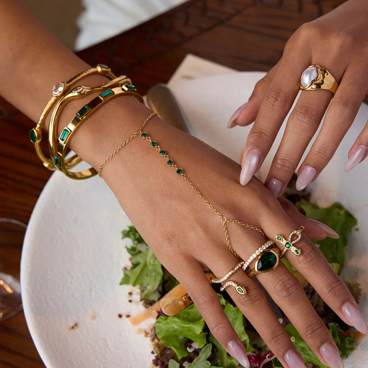 Athens Diamond Knot Gold Ring