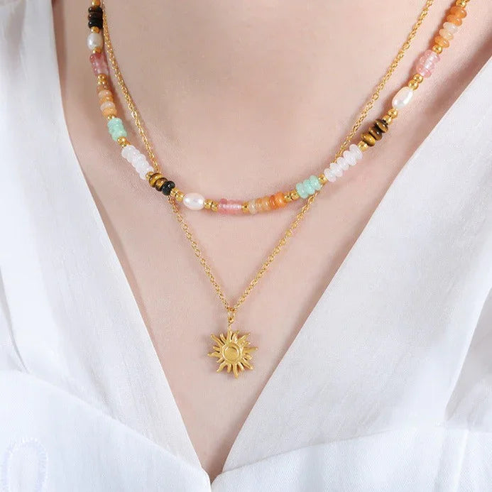 Skadi Gold Sun Necklace