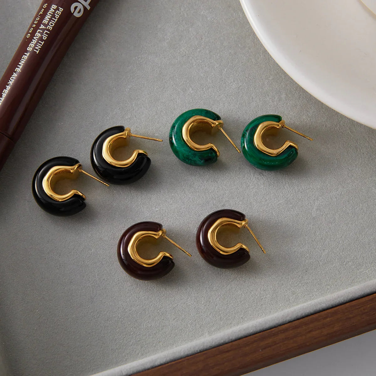 Heartbeat Chunky Enamel Hoops