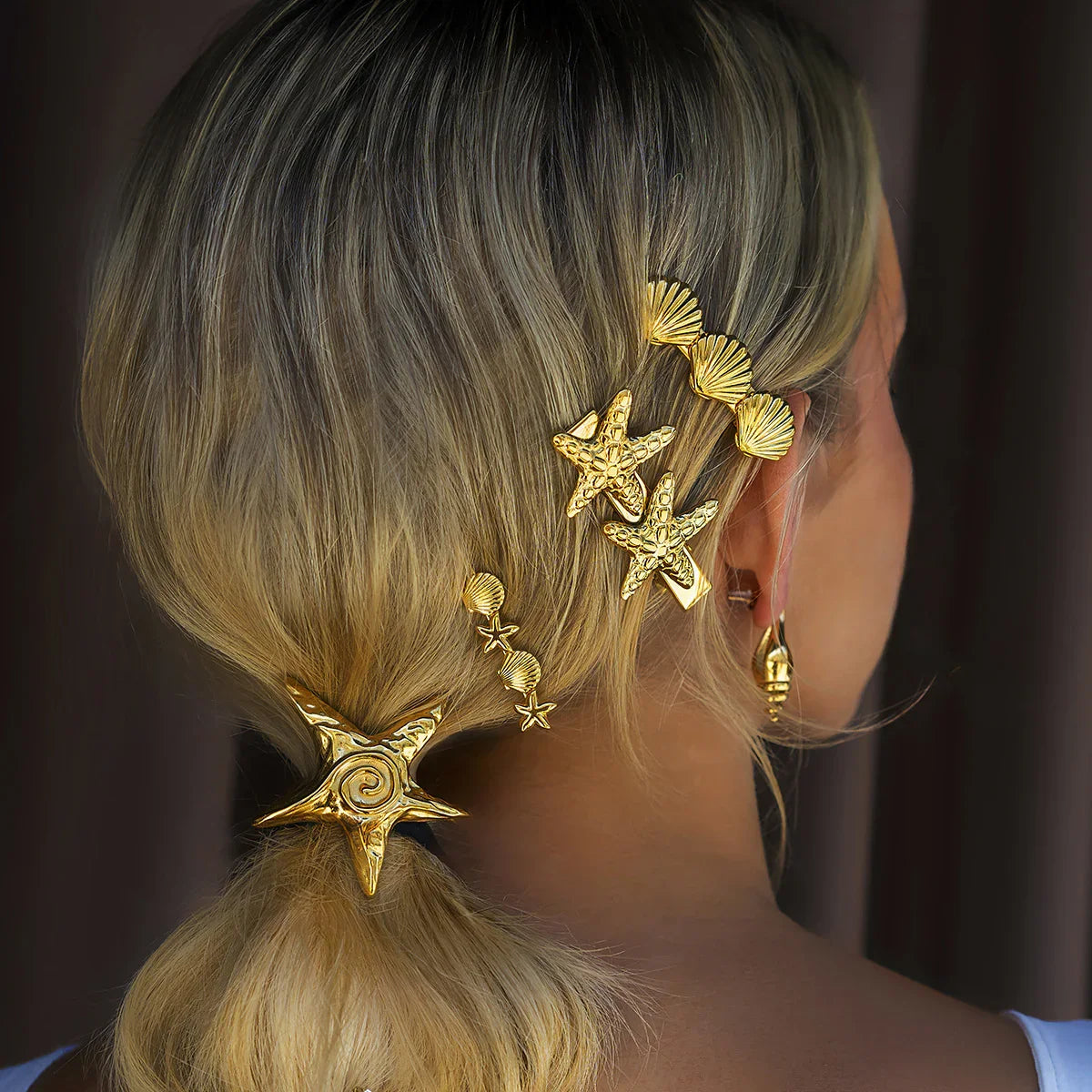 Bluebell Serenity Gold Hair Clip