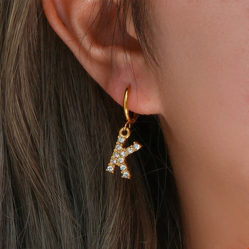 Grace Initial Letter Earrings