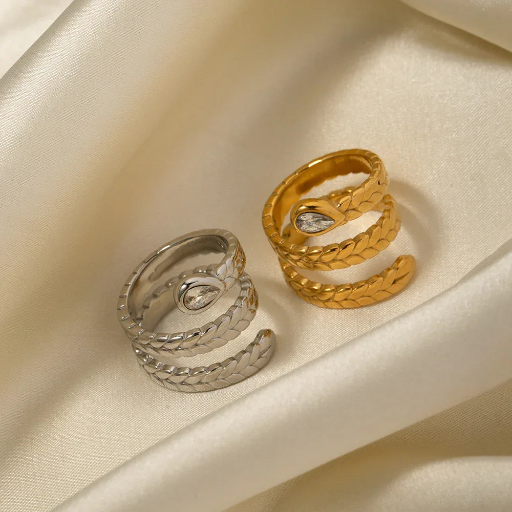 Davos Gold Serpent Ring