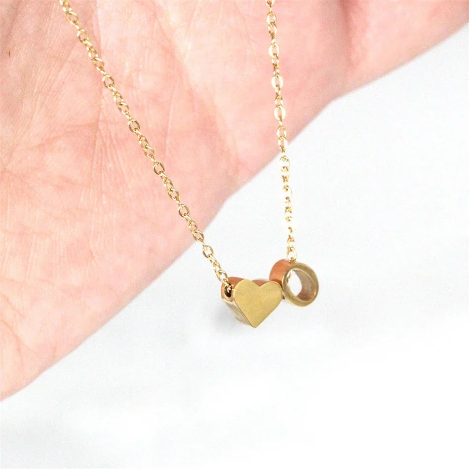 Hathor Initial Letter Gold Necklace