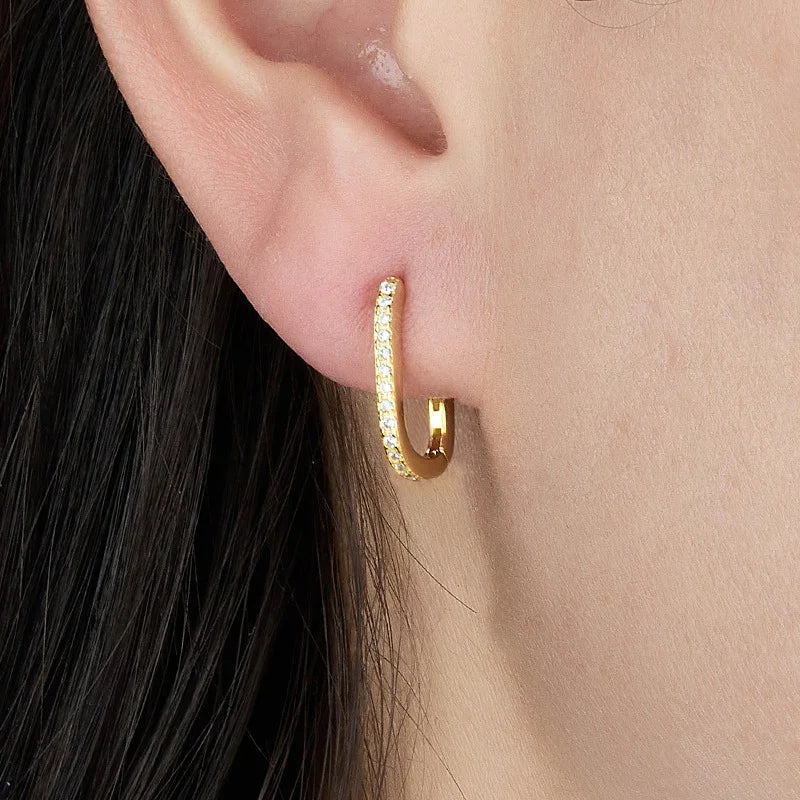 Courage Oval Hoop Earrings