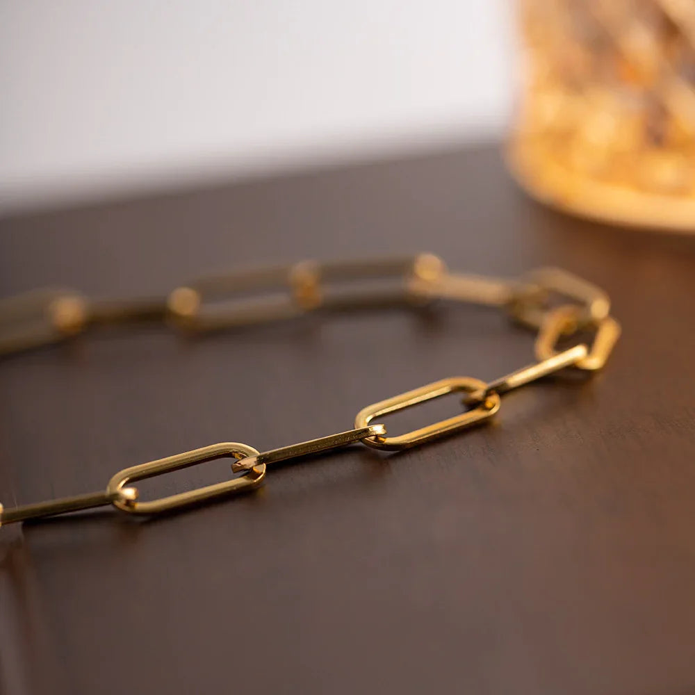 Pele Gold Paperclip Chain Necklace
