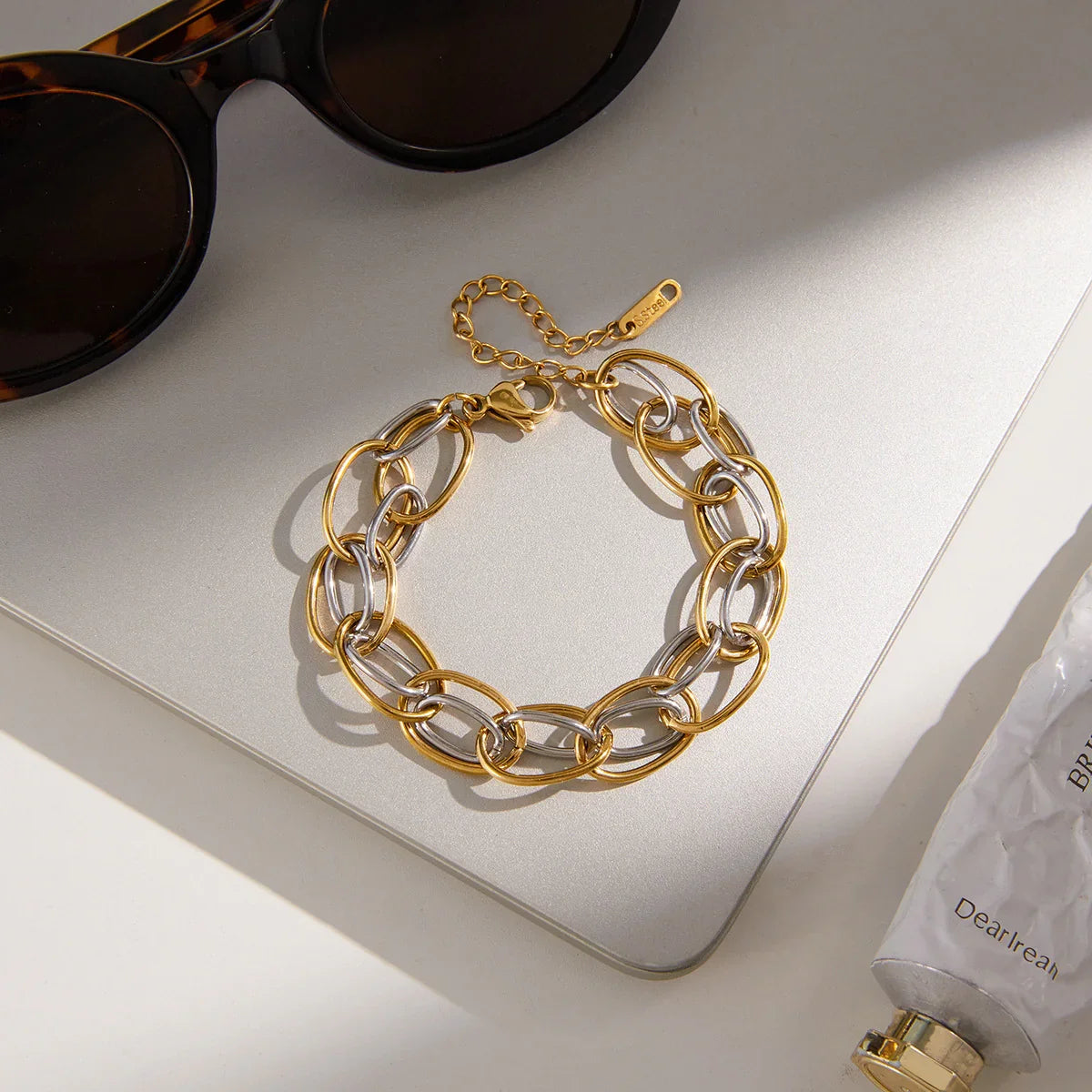 Gia Two Tone Multi Link Bracelet