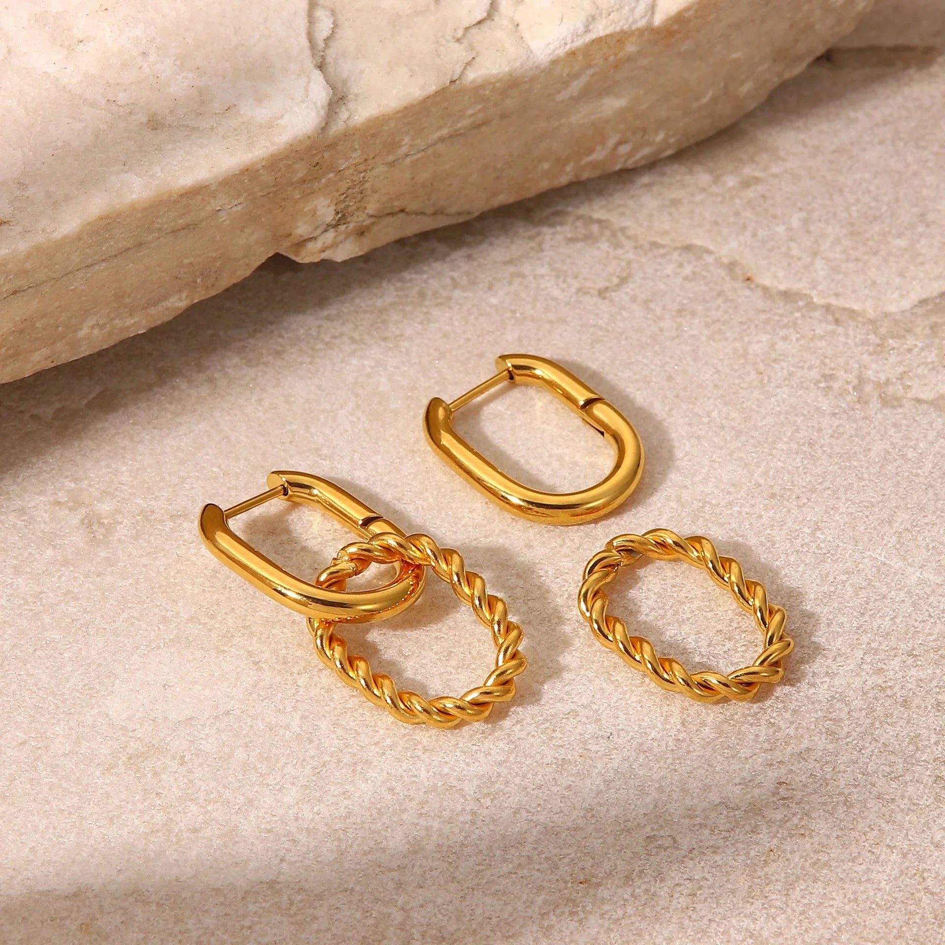 Strength Gold Earrings
