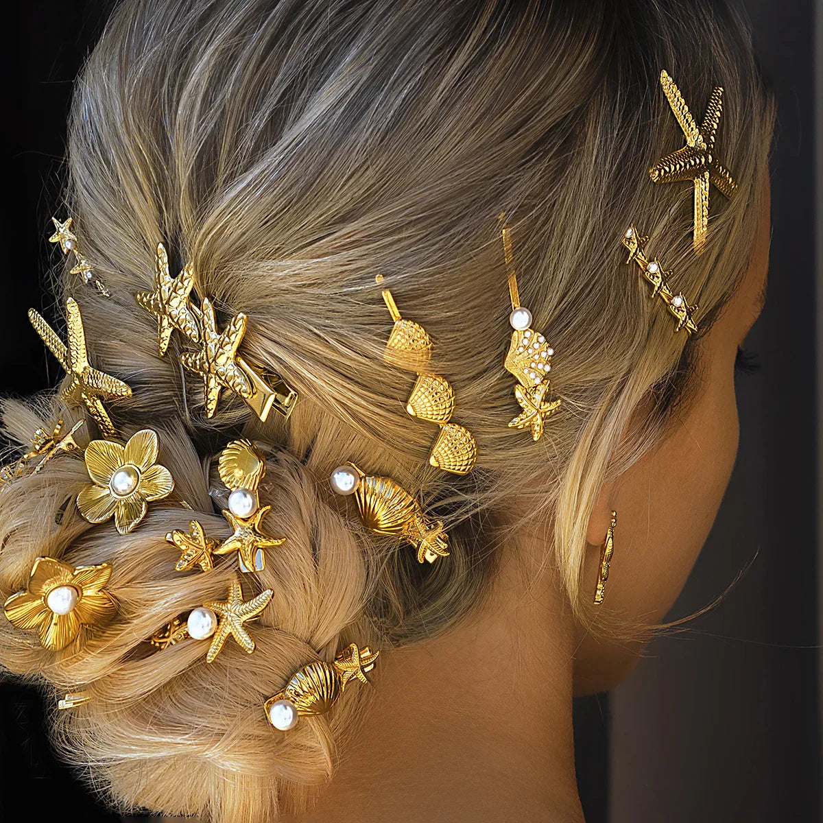 Bluebell Serenity Gold Hair Clip