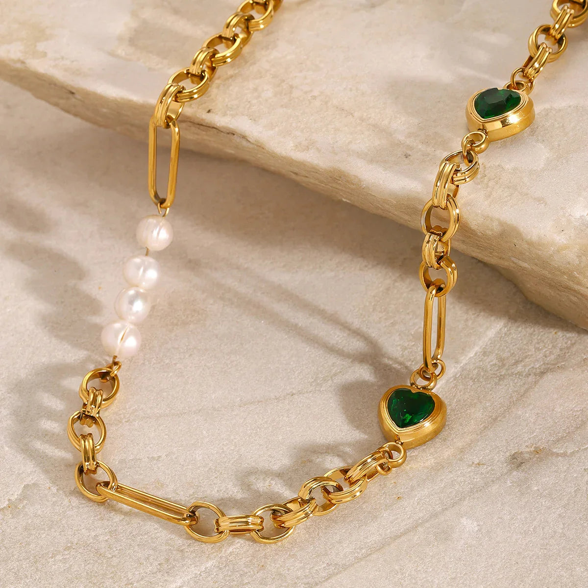 Isis Pearl Chain Gold Necklace