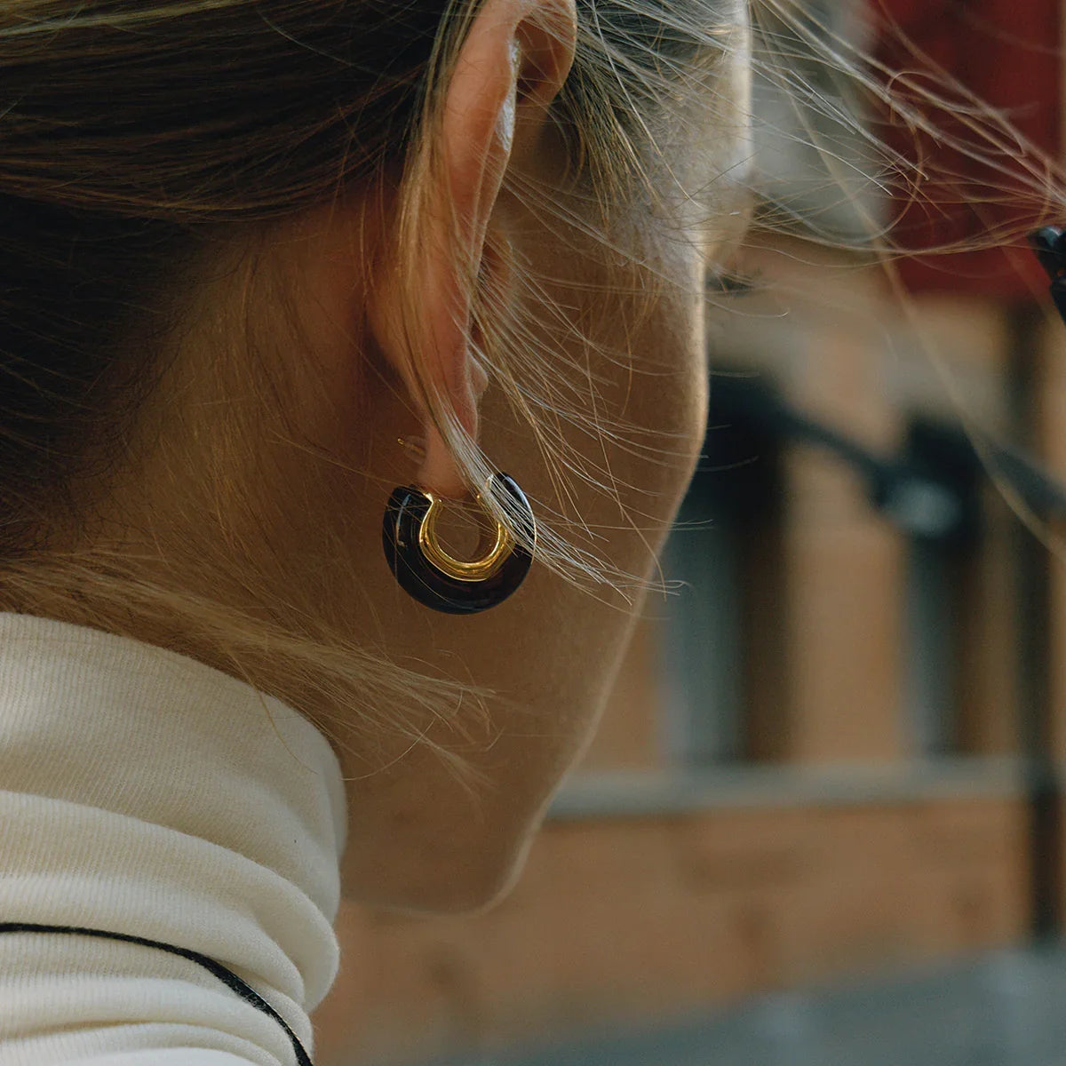 Heartbeat Chunky Enamel Hoops