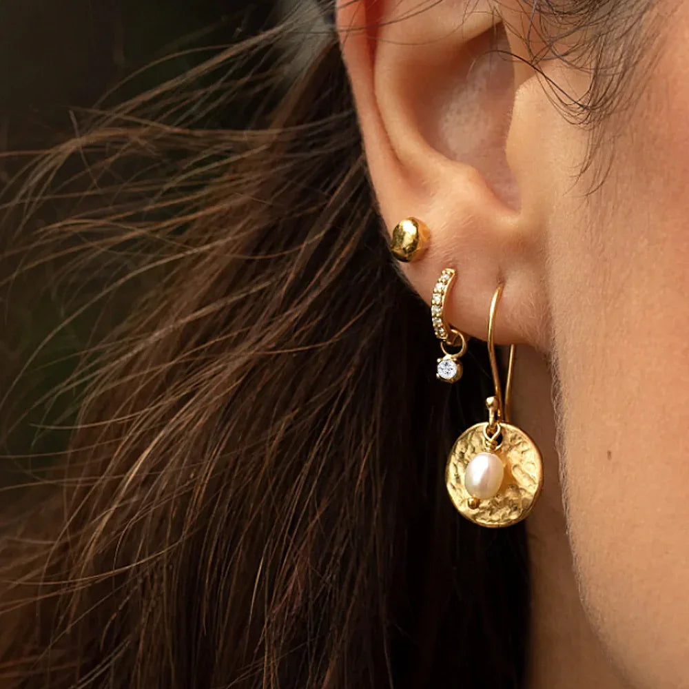 Nostalgia Reversible Diamond Hoops