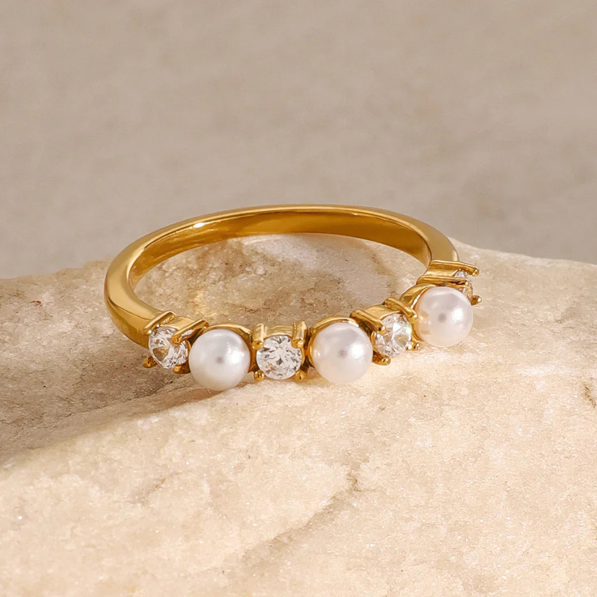 Oslo Diamond Pearl Ring