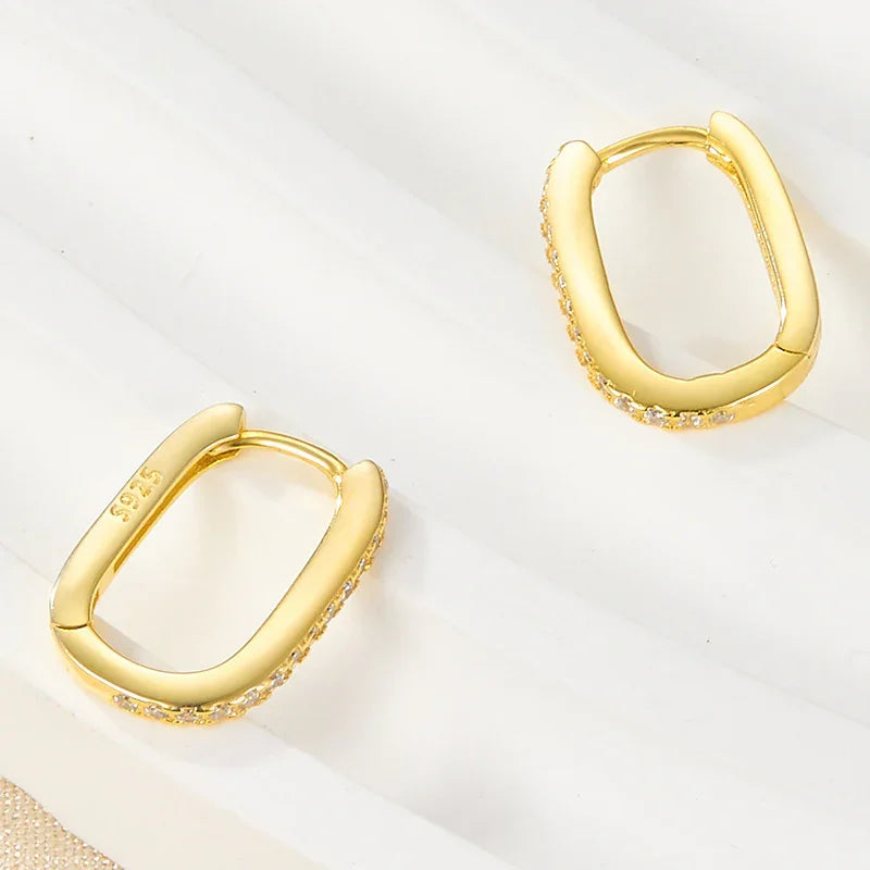 Courage Oval Hoop Earrings