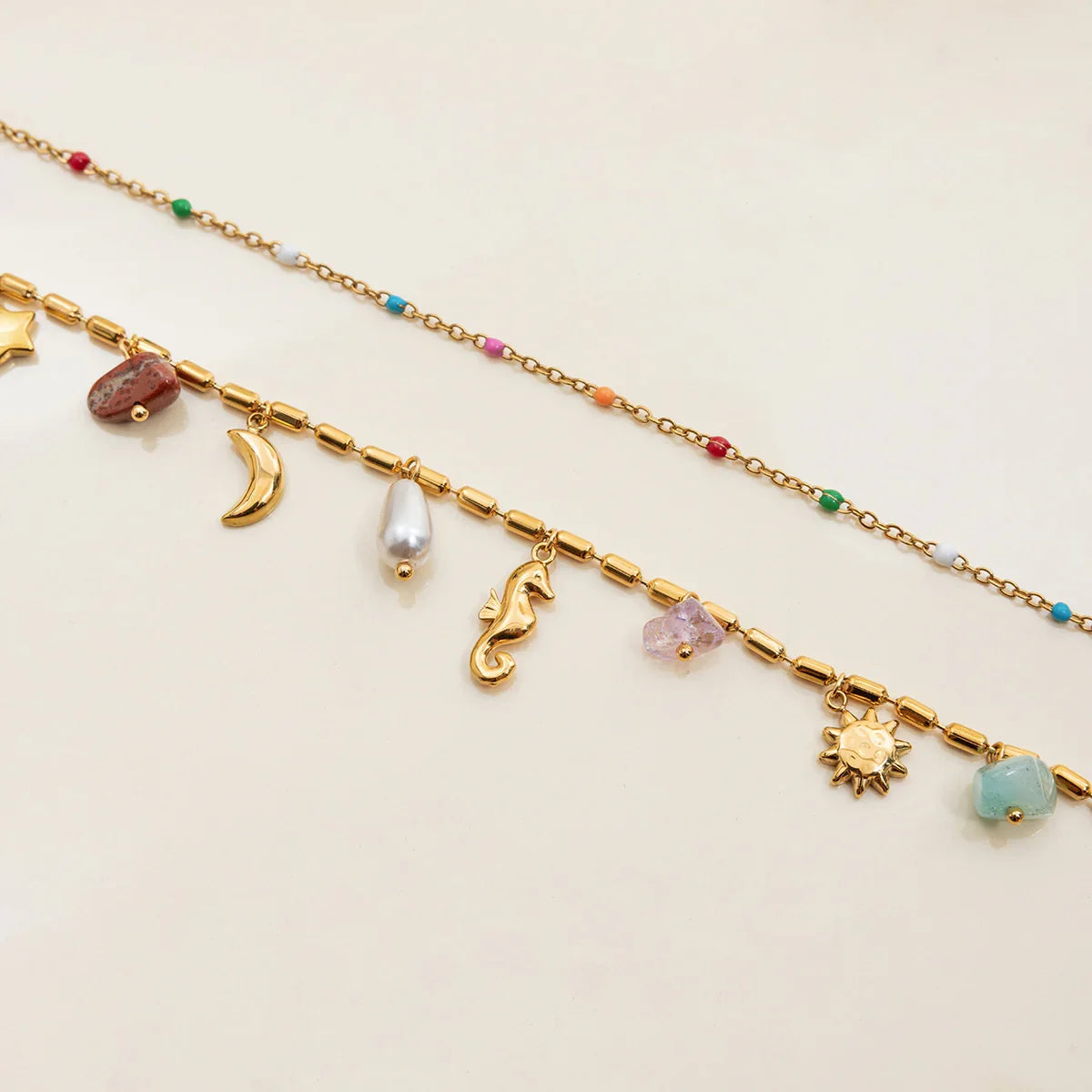 Saule Coastal Charm Layered Necklace
