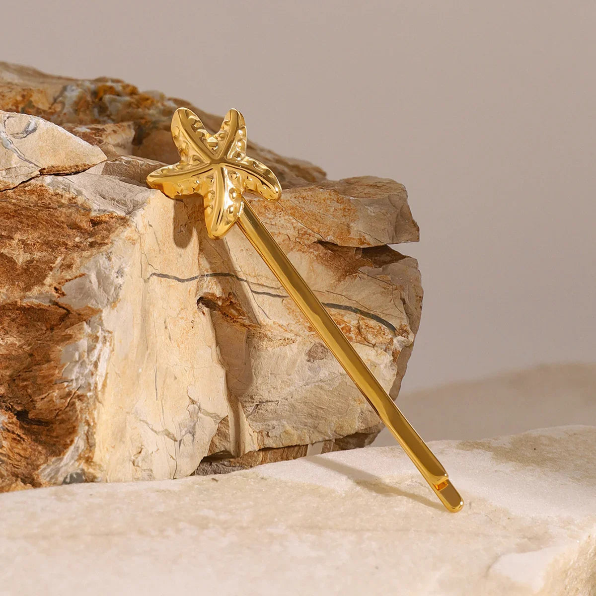 Sunflower Starfish Gold French Pin