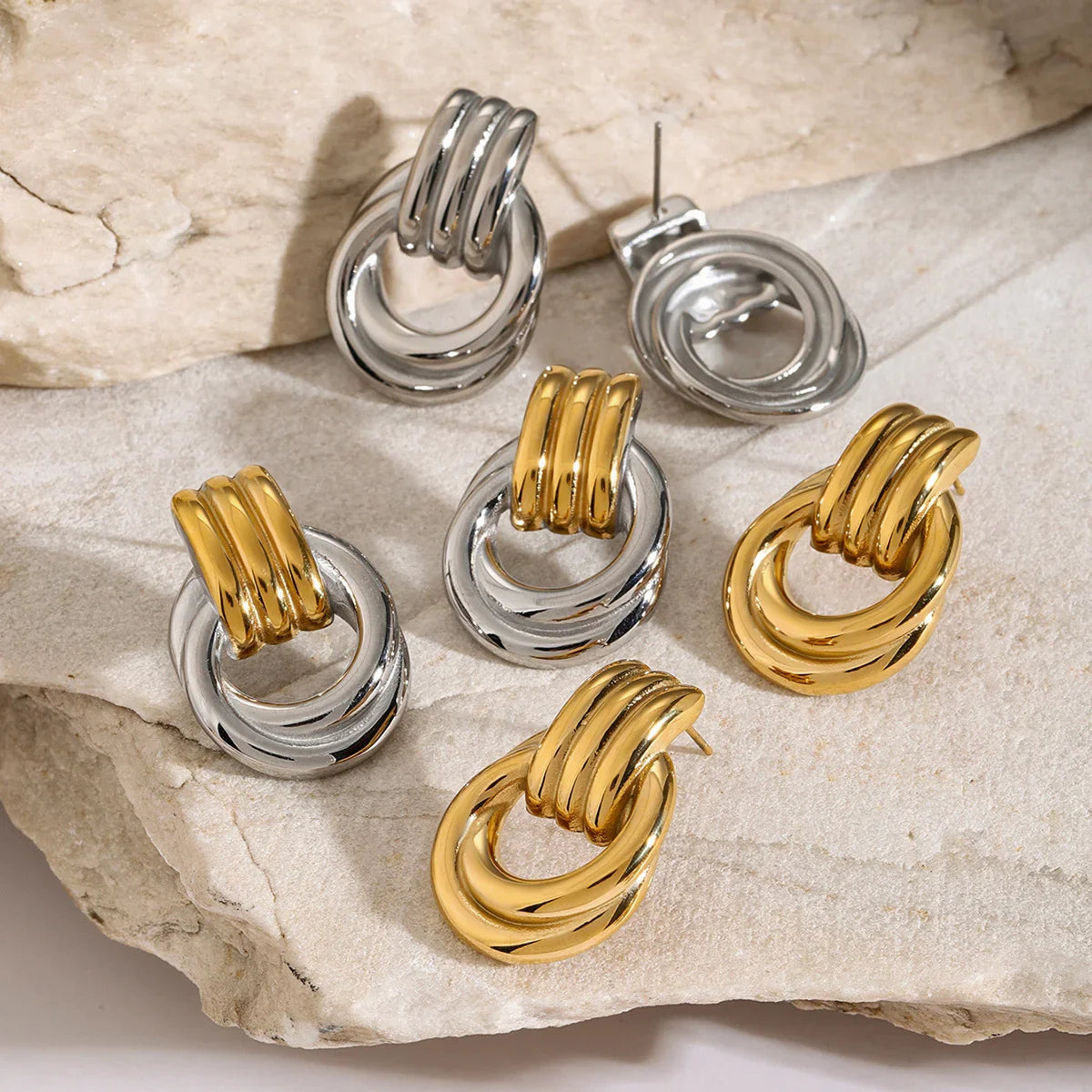 Sparkle Layered Hoop Earrings