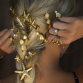 Amaryllis Treasures Gold Hair Clip