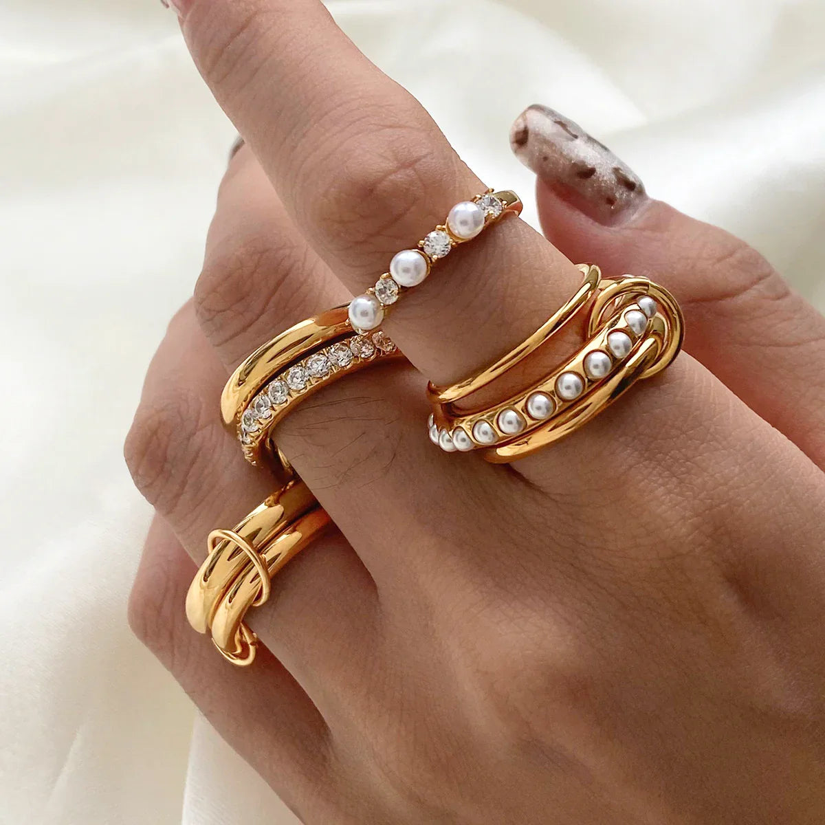Munich Stacked Gold Ring