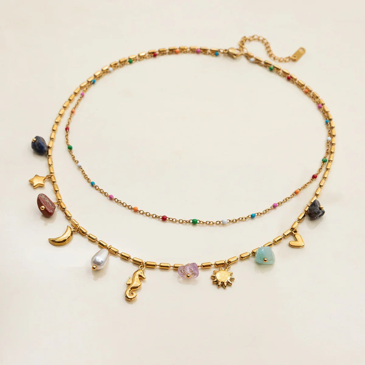 Saule Coastal Charm Layered Necklace