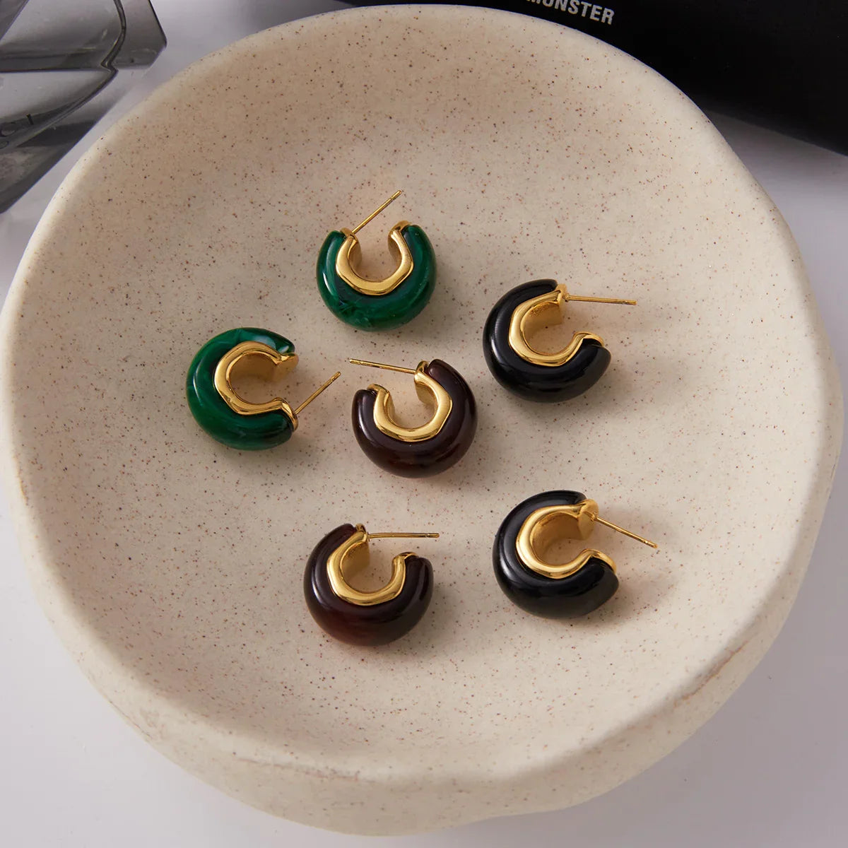 Heartbeat Chunky Enamel Hoops