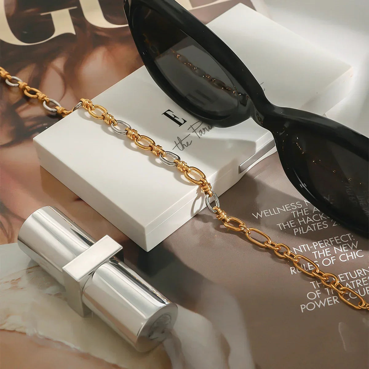 Michelle Two Tone Gold Bracelet