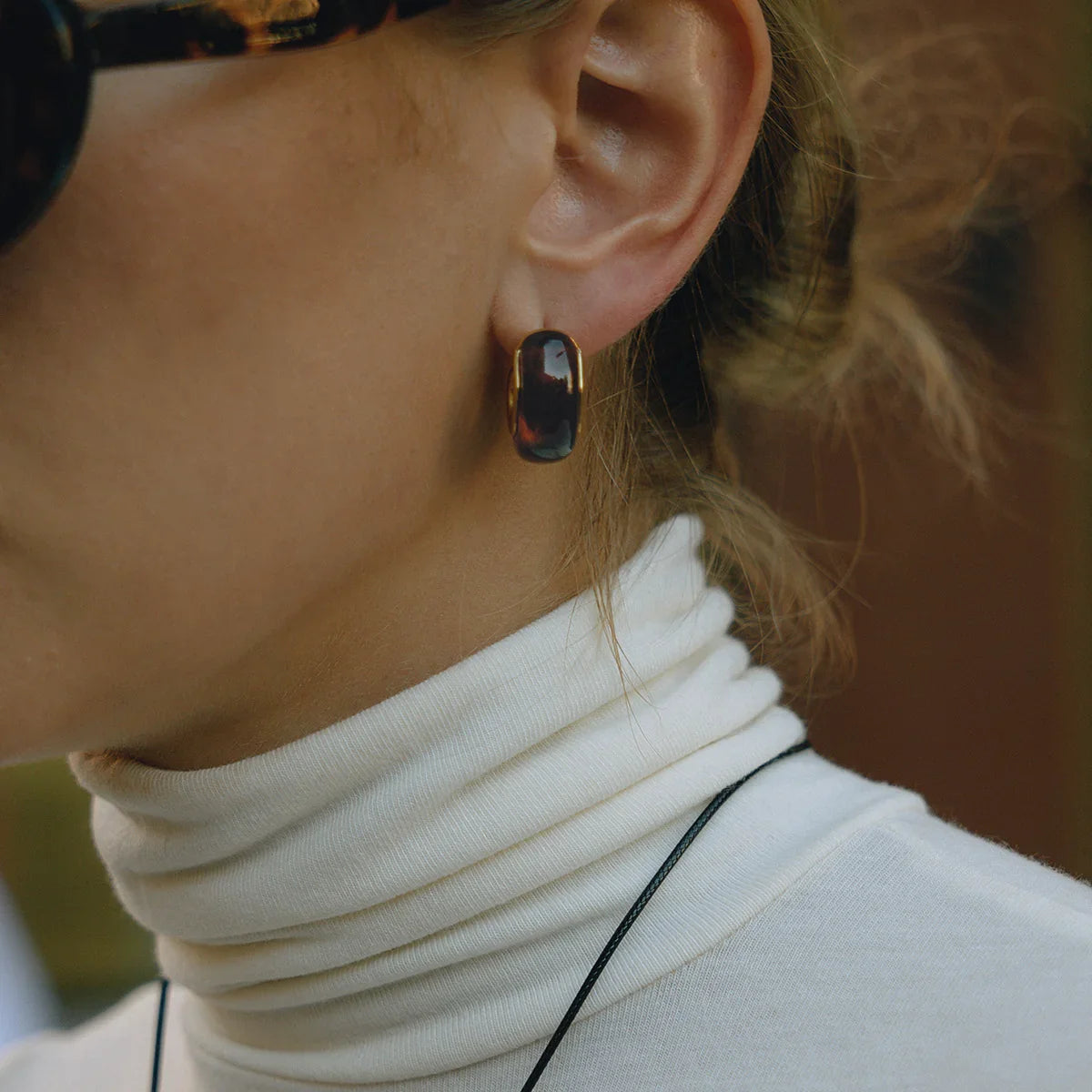 Heartbeat Chunky Enamel Hoops