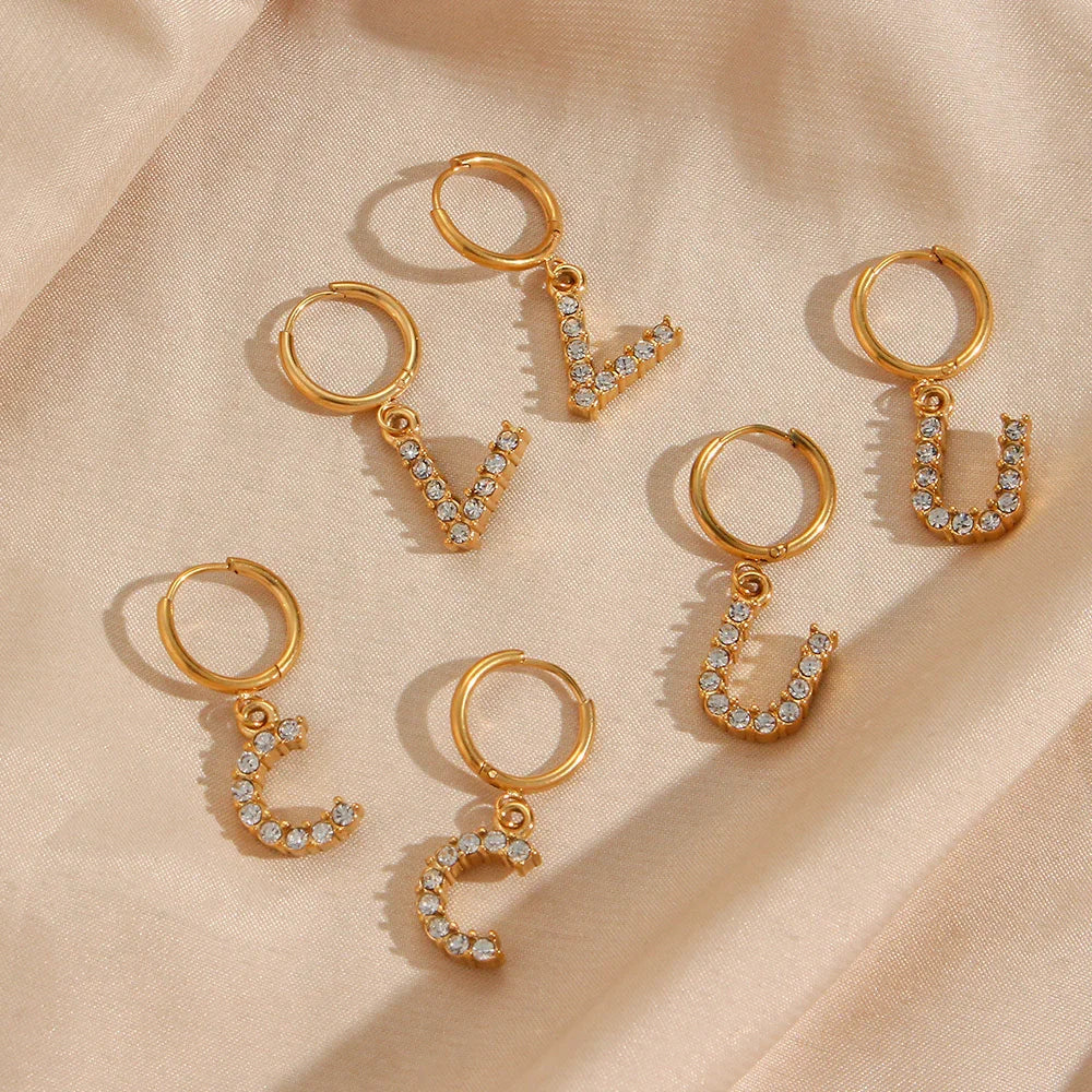 Grace Initial Letter Earrings