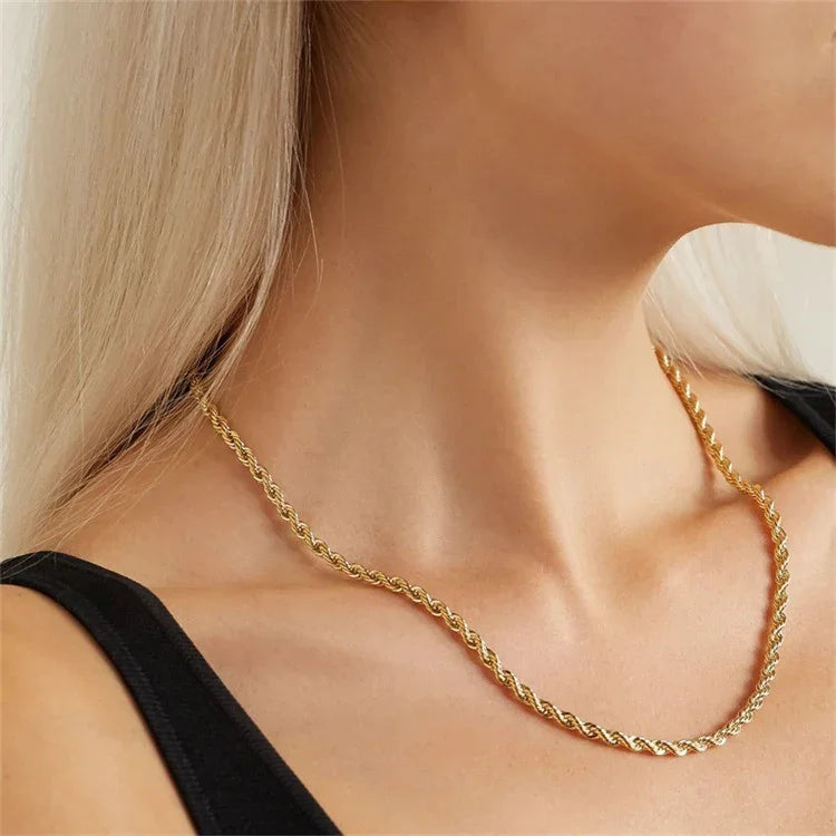 Epona Rope Chain Gold Necklace