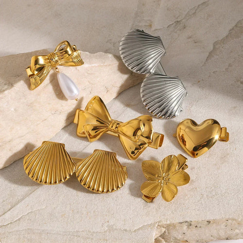 Anemone Gold Hair Clip