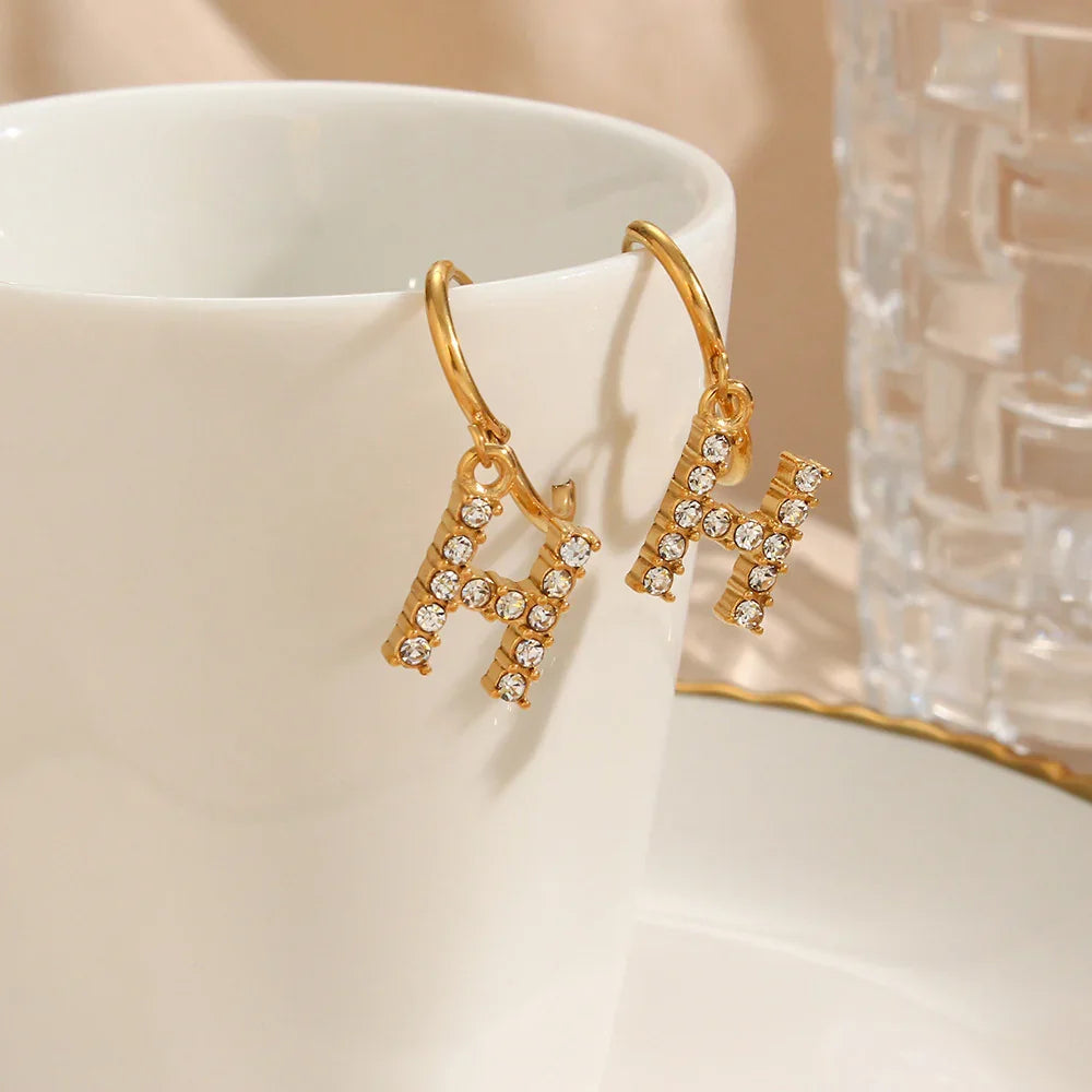 Grace Initial Letter Earrings