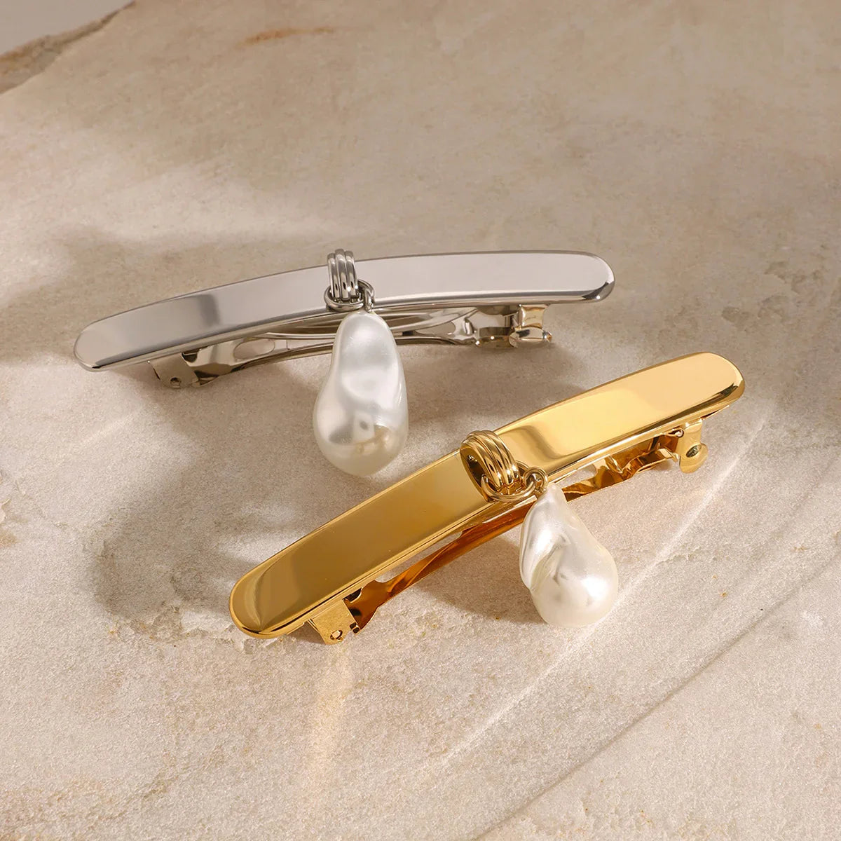 Rose Pearl Hair Clip
