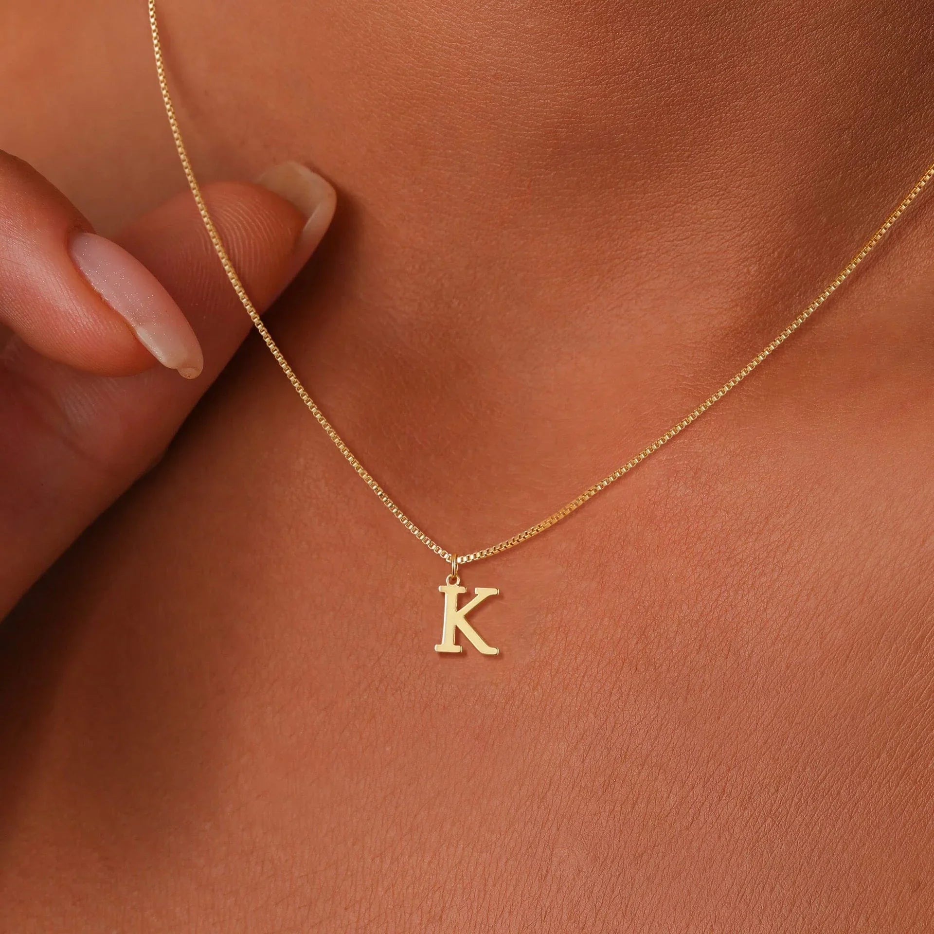 Ix Chel Letter Initial Gold Necklace