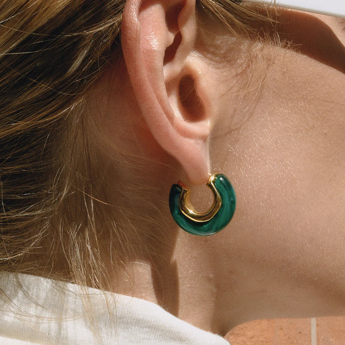 Heartbeat Chunky Enamel Hoops