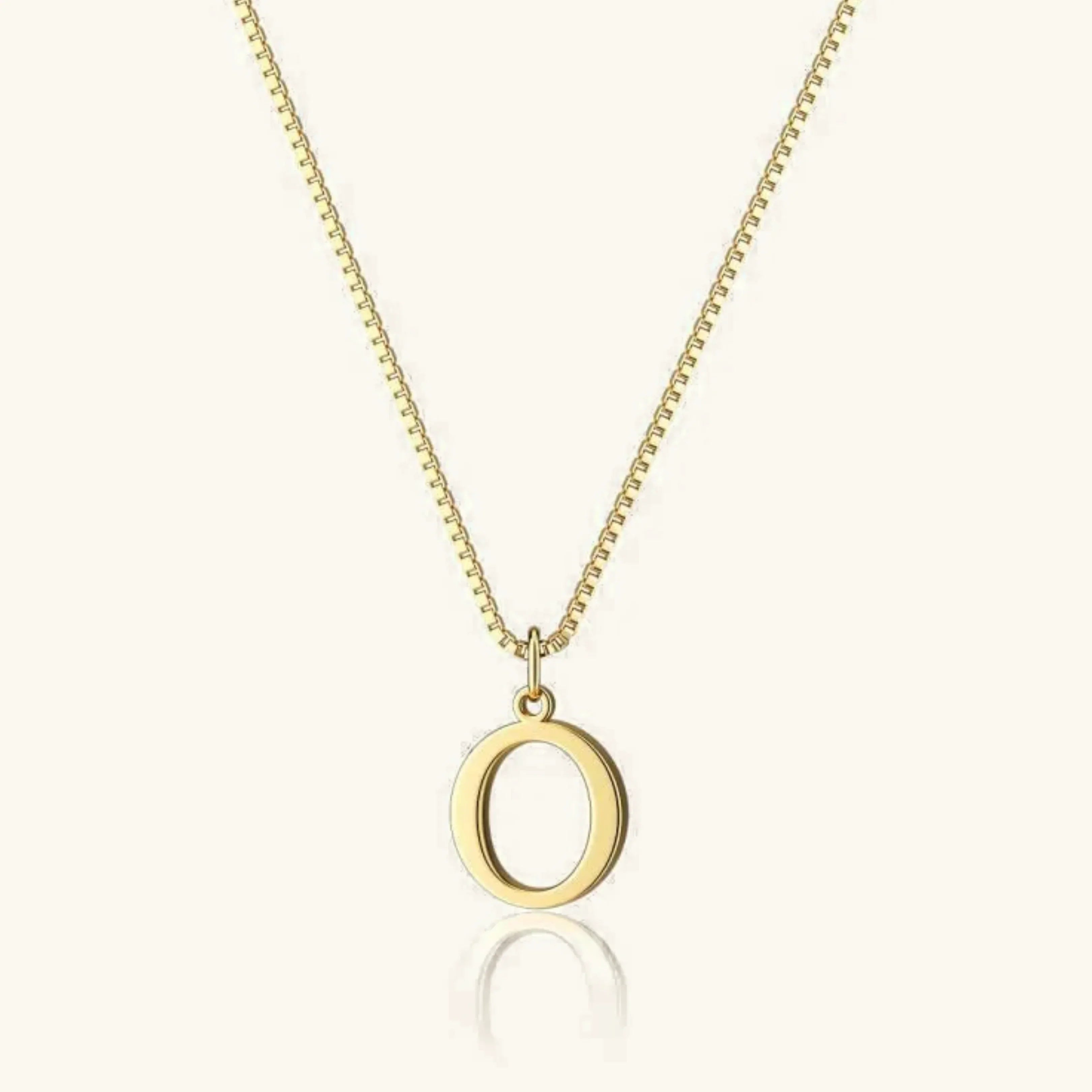 Ix Chel Letter Initial Gold Necklace
