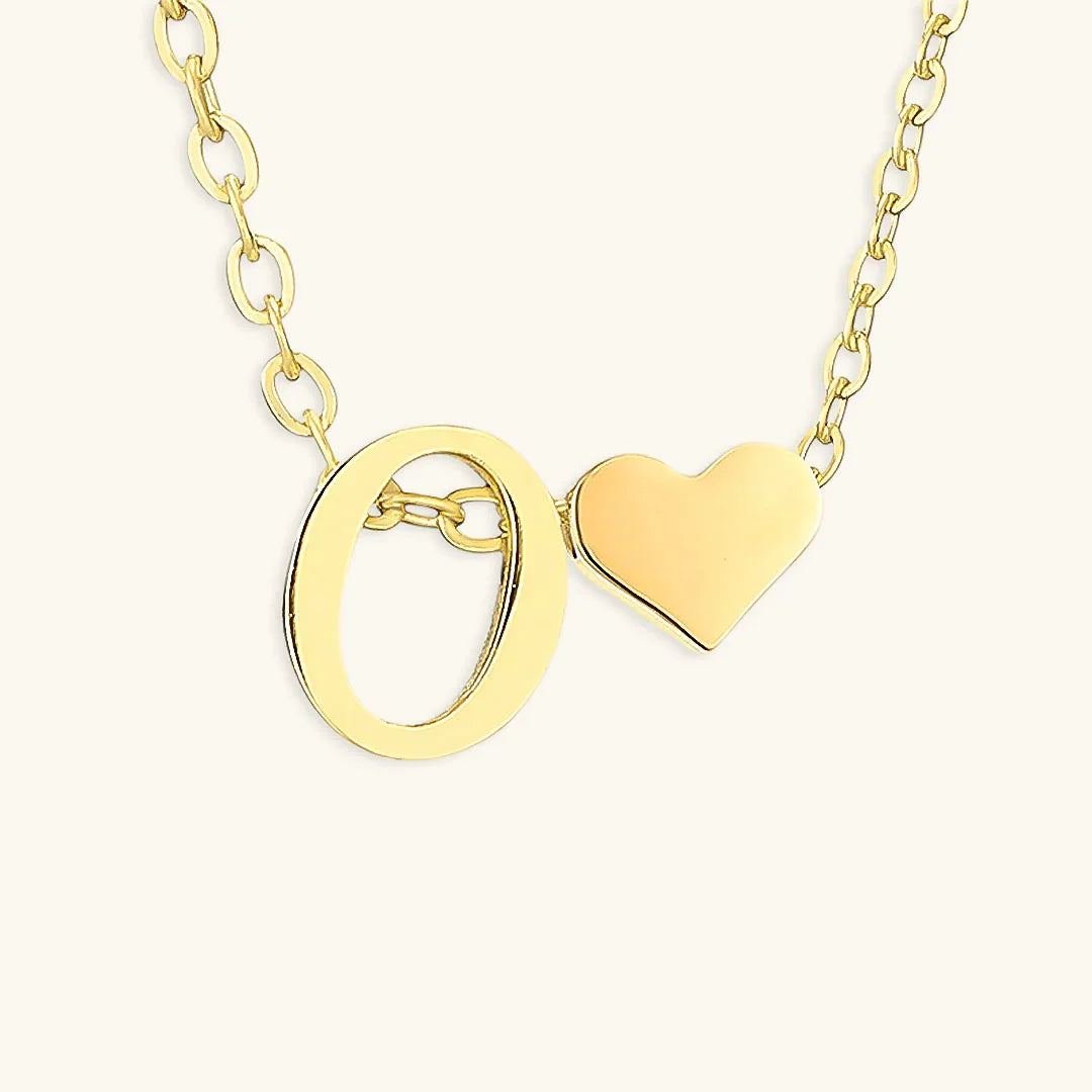 Hathor Initial Letter Gold Necklace