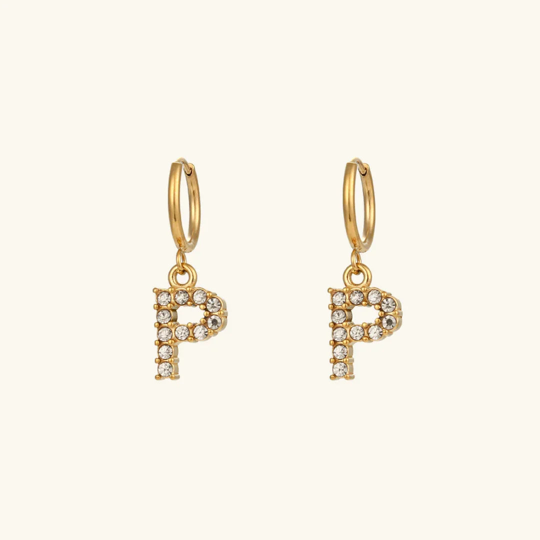 Grace Initial Letter Earrings