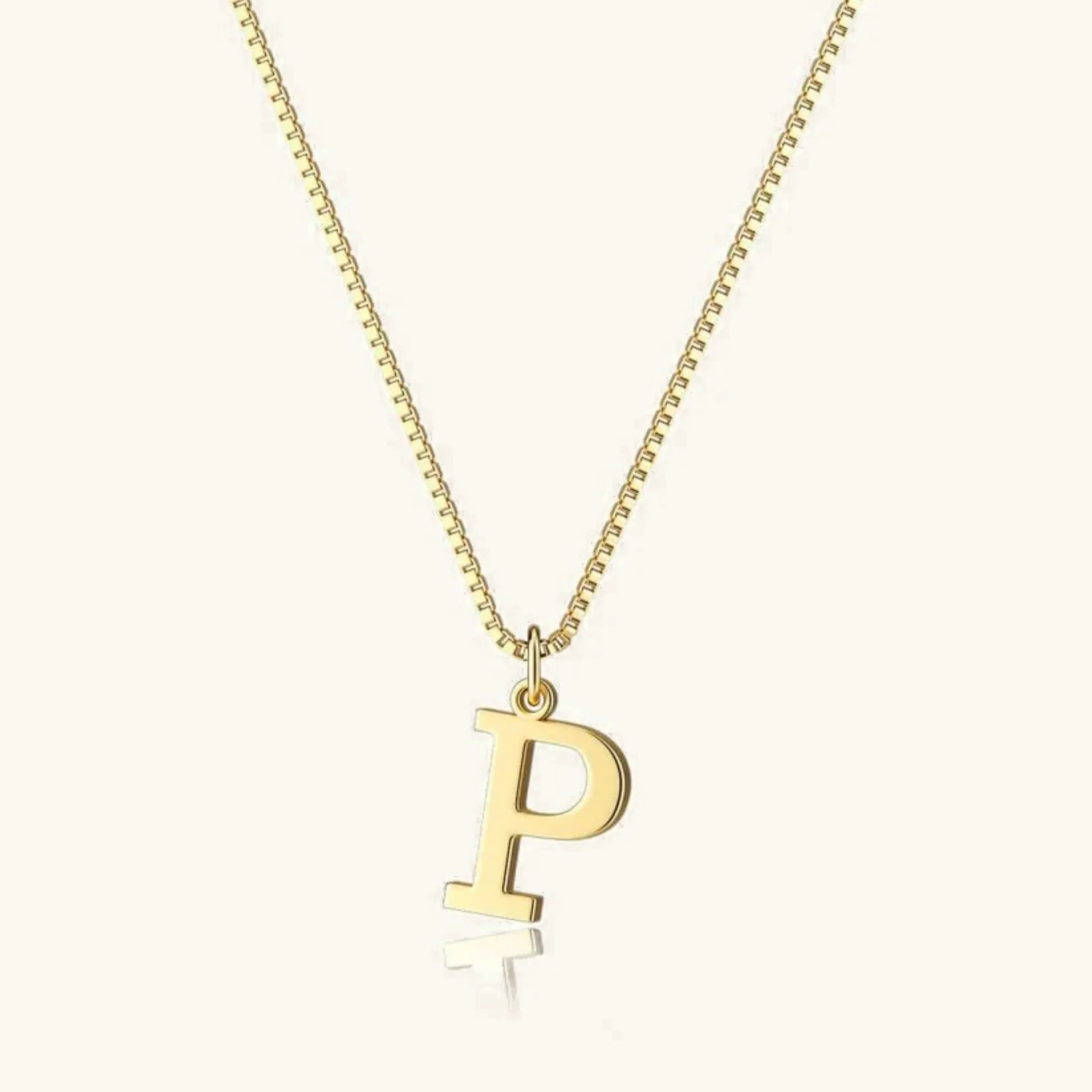Ix Chel Letter Initial Gold Necklace