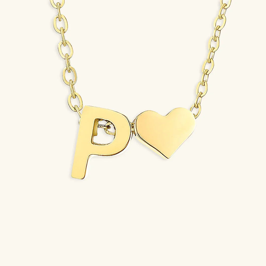 Hathor Initial Letter Gold Necklace