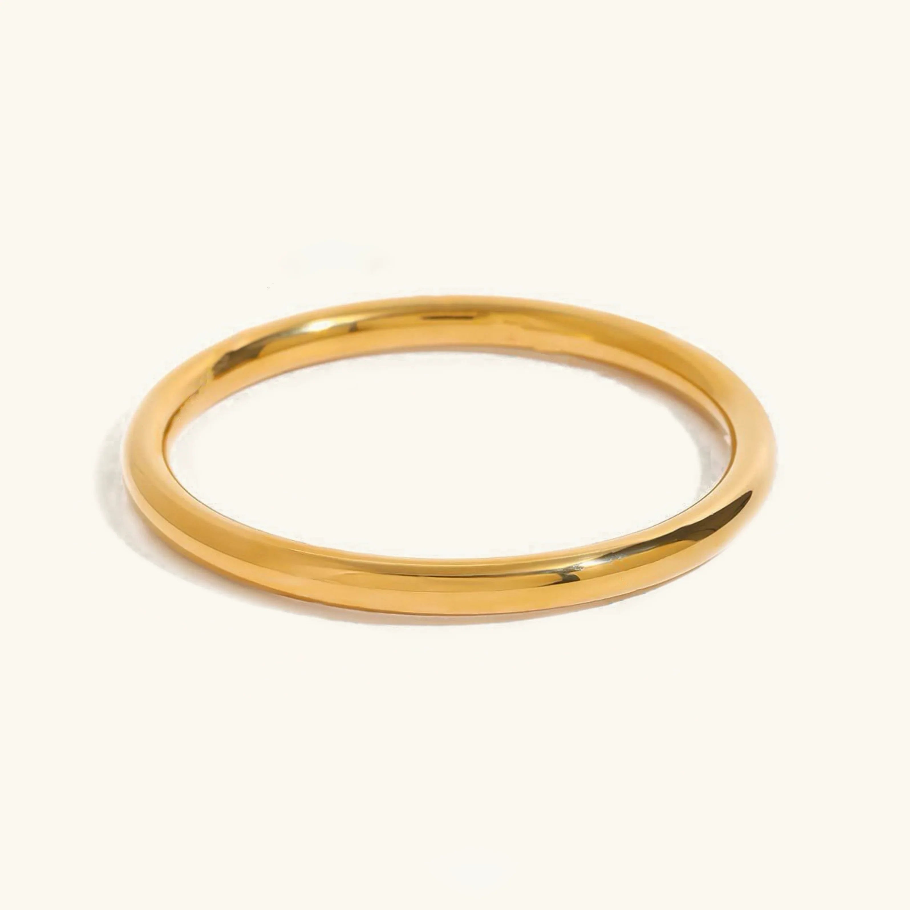 Alessandra Smooth Gold Bangle