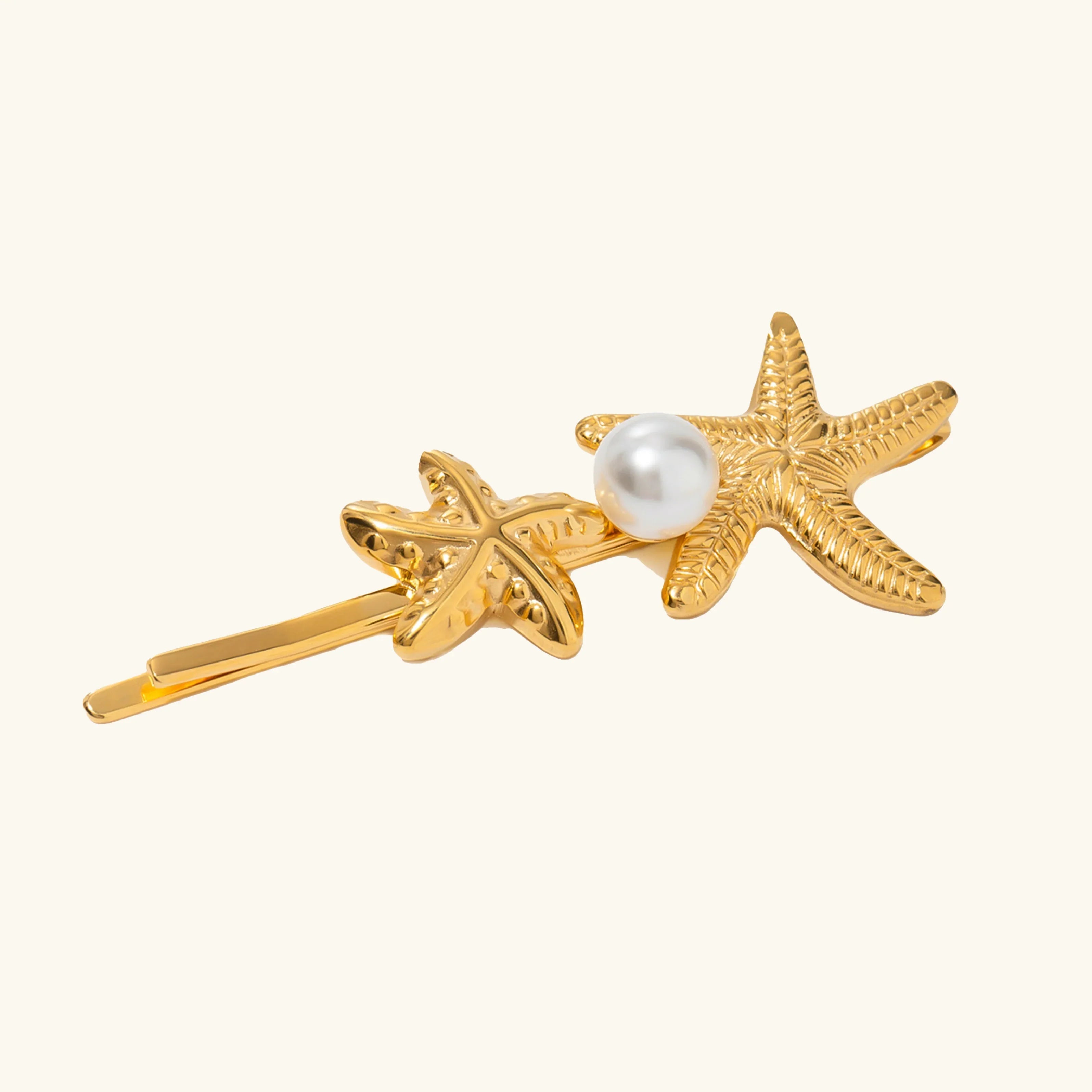 Geranium Starfish Freshwater Pearl French Pin